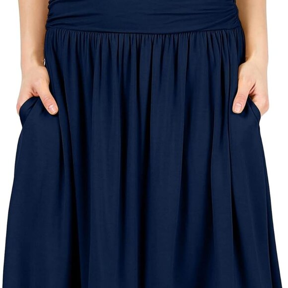 Skirts for Women Regular and Plus Size Skirt with Pockets Below The Knee Length - Picture 1 of 6